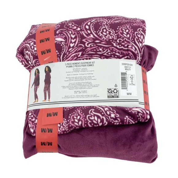 Nautica | Women's PJ Set | 2 Piece | Floral/ Paisley Bottoms | Plush | Medium - Picture 2 of 4